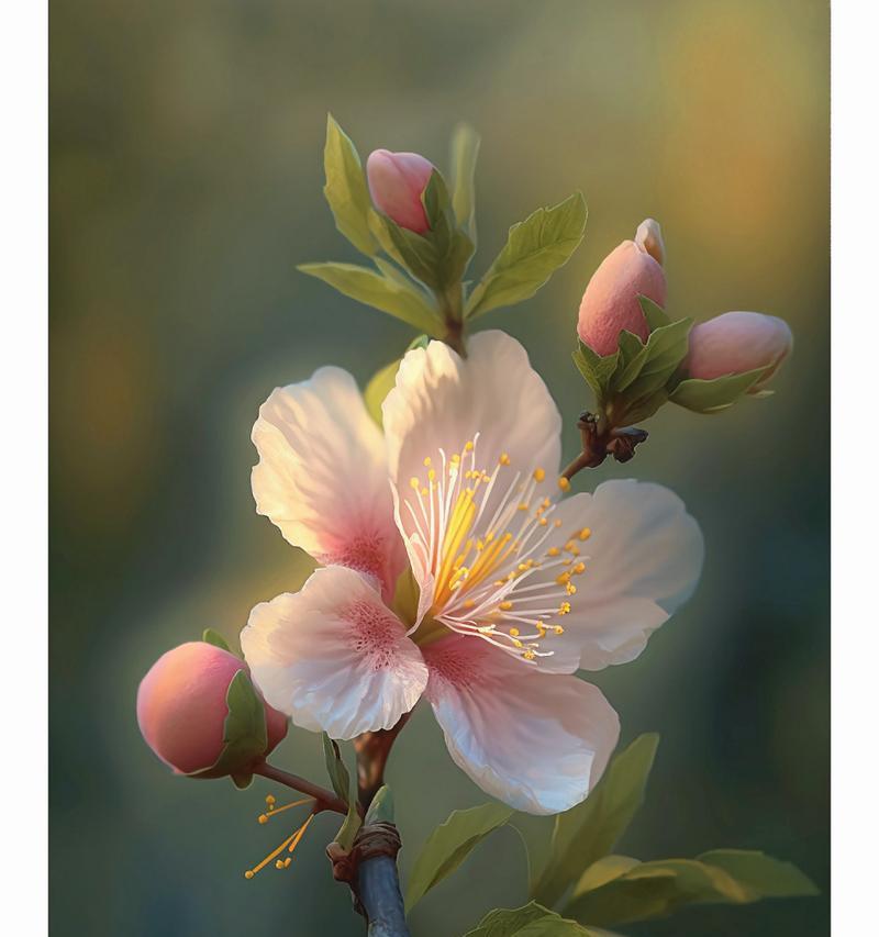 白色桃花的花语——纯洁与祝福（寄托美好的祝愿）