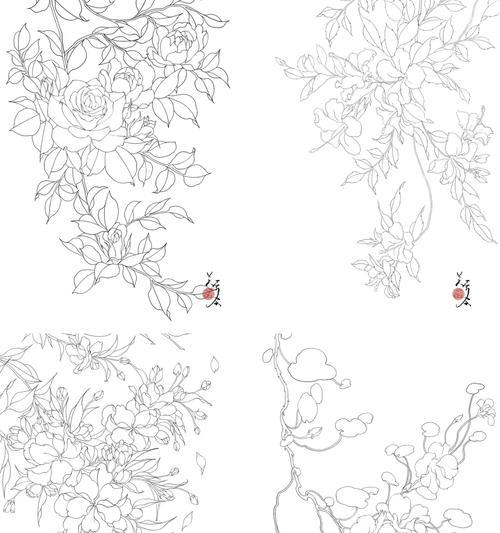 花草树木线稿与成品有何区别？它们的类型是什么？